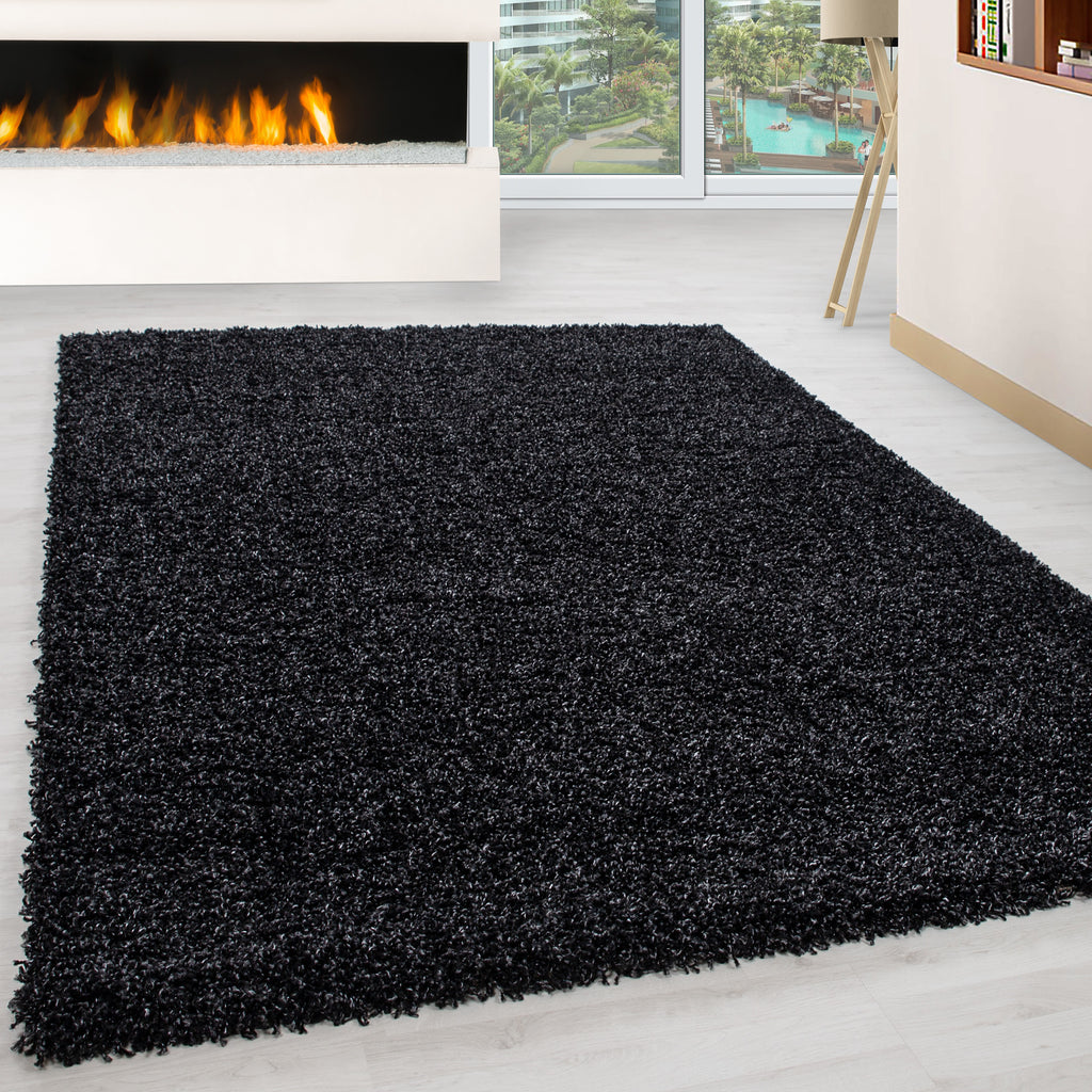 Life 1500 Anthrazit Hochflor Teppich