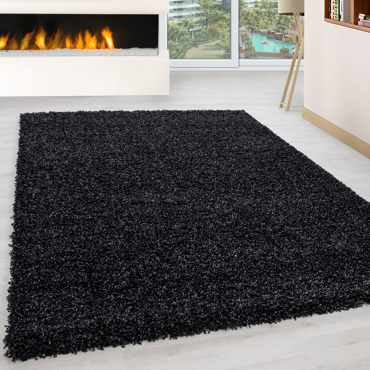 Life 1500 Anthrazit Hochflor Teppich