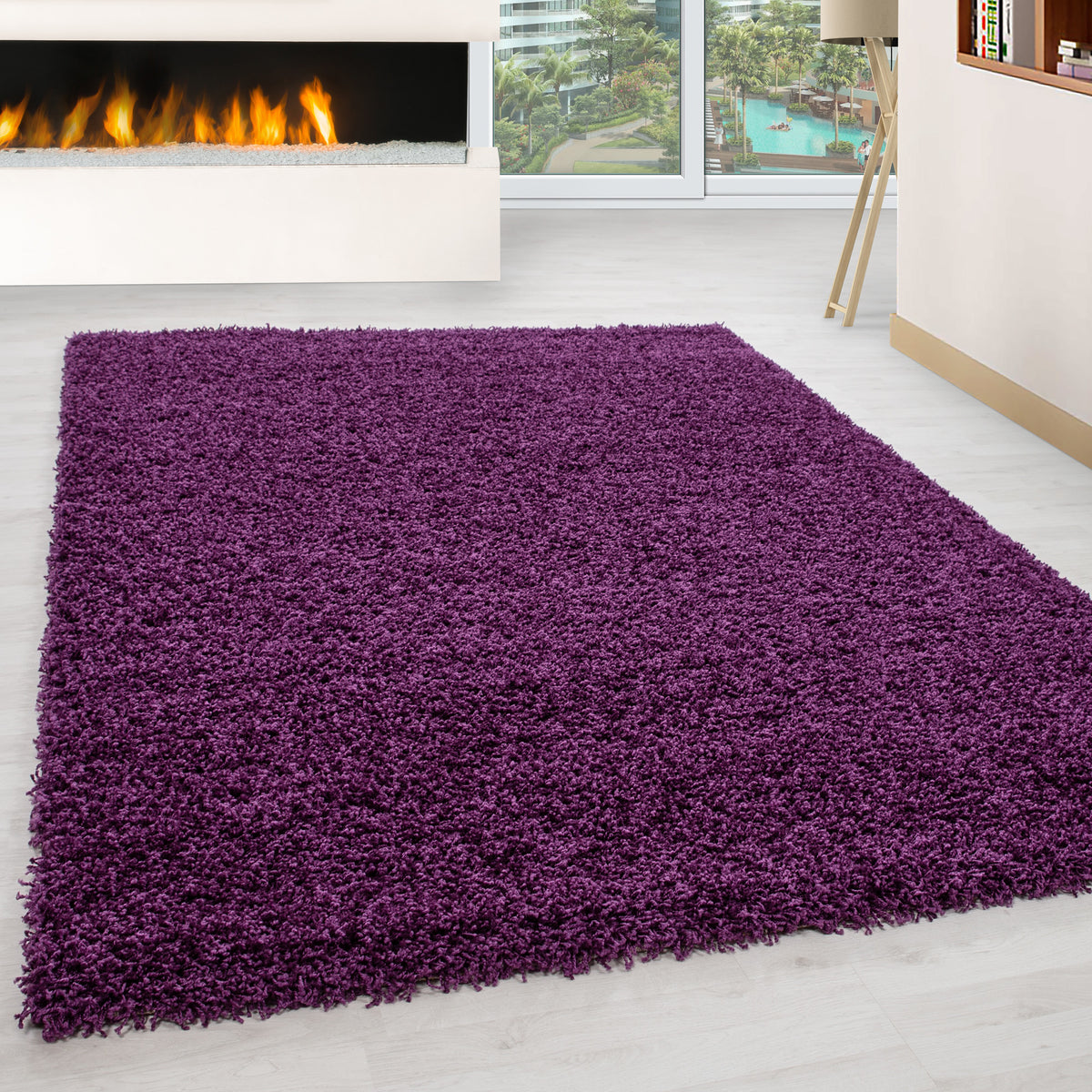 Life 1500 Lila Hochflor Teppich