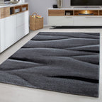 Lucca 1840 Black Kurzflor Teppich