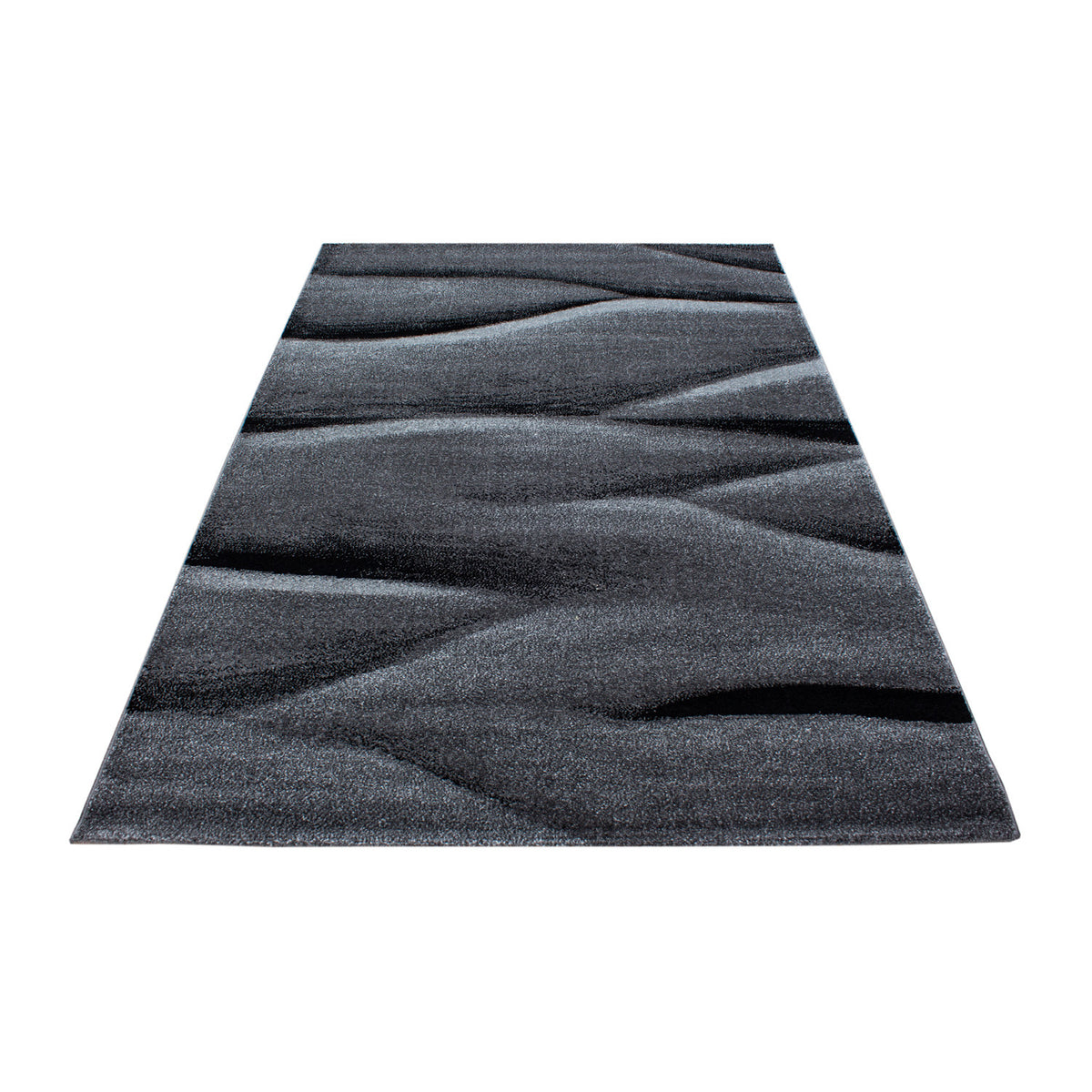 Lucca 1840 Black Kurzflor Teppich