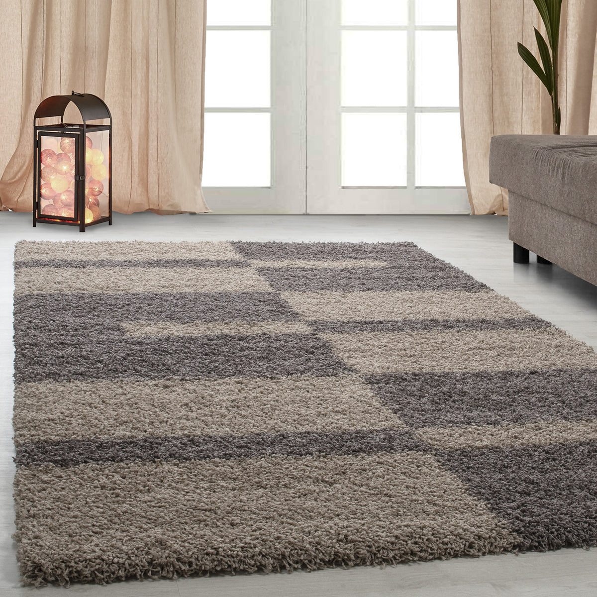 Gala 2505 Taupe Hochflor Teppich