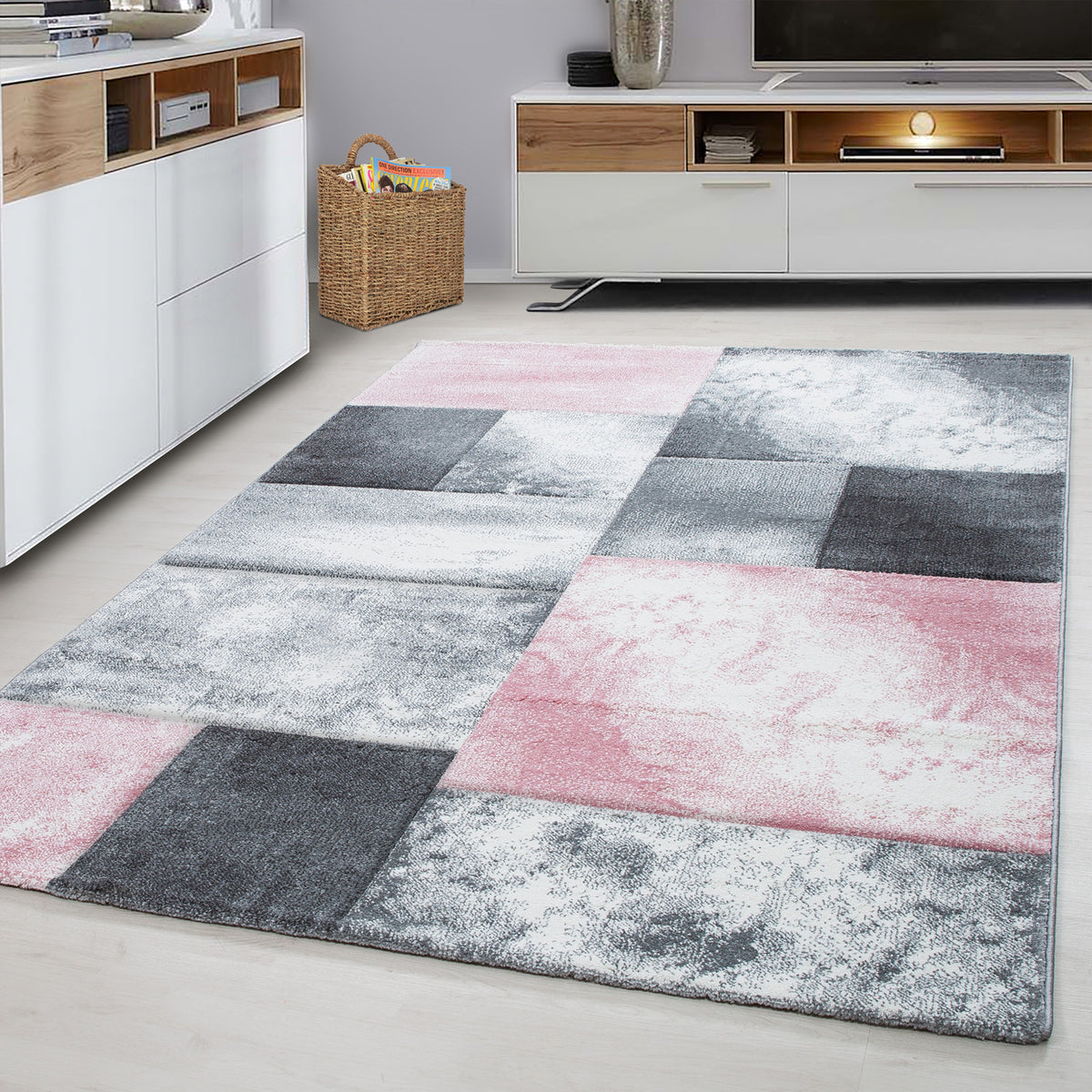 Hawaii 1710 Pink Kurzflor Teppich