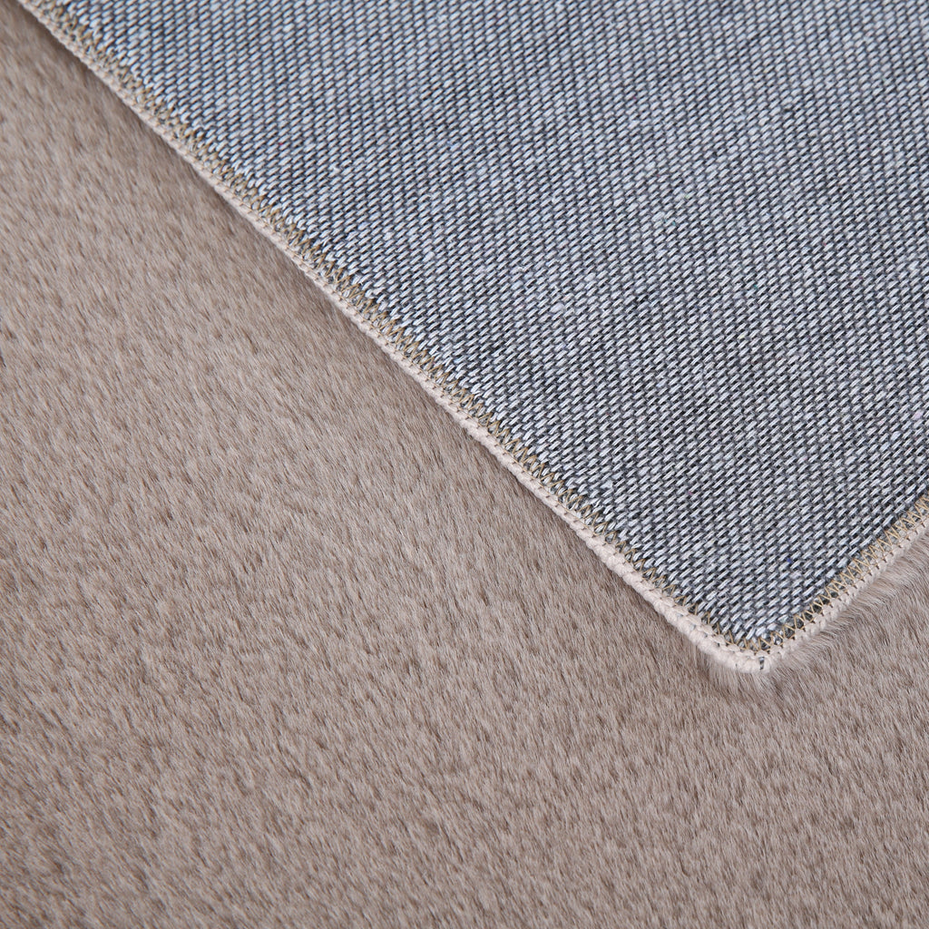 Pouffy 5100 Beige Kurzflor Teppich