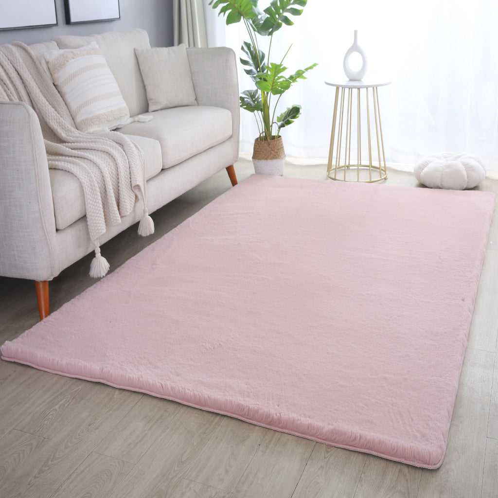 Pouffy 5100 Rose Kurzflor Teppich