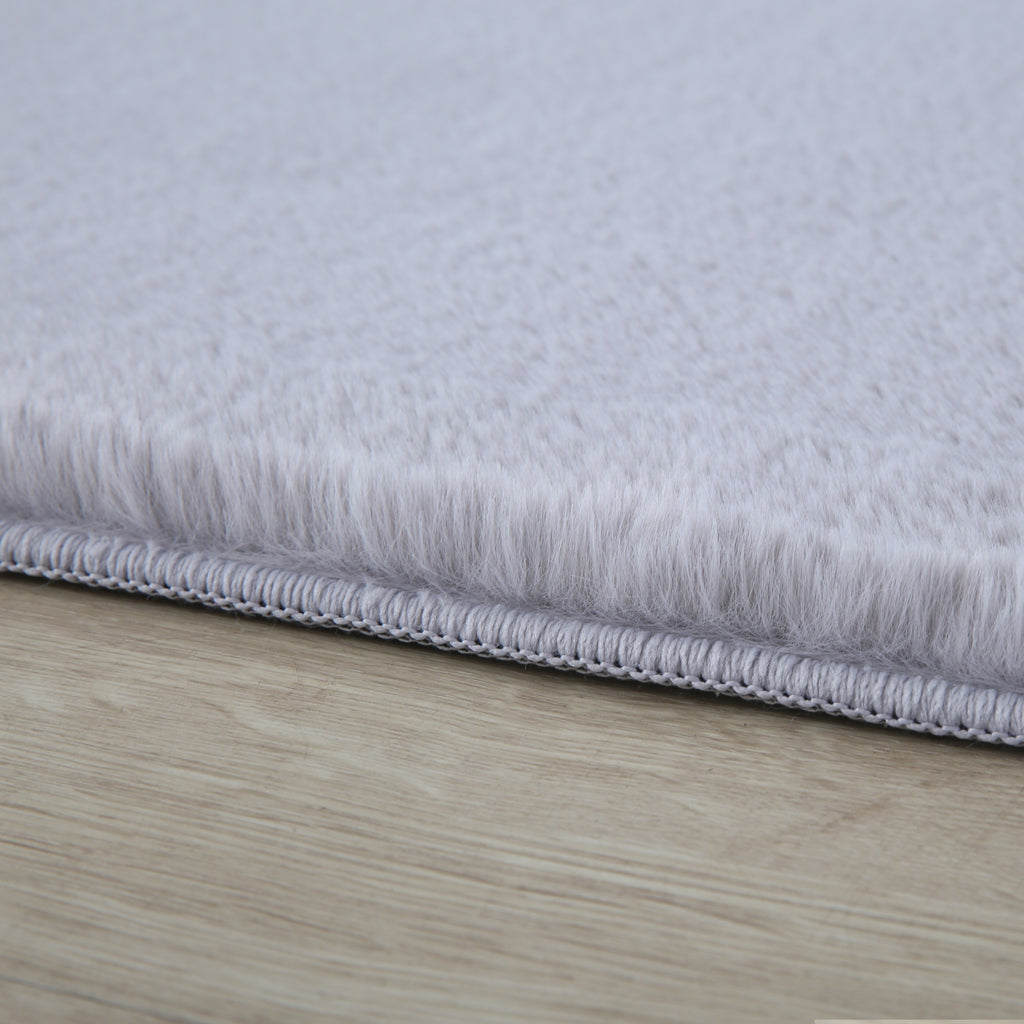 Pouffy 5100 Silver Kurzflor Teppich