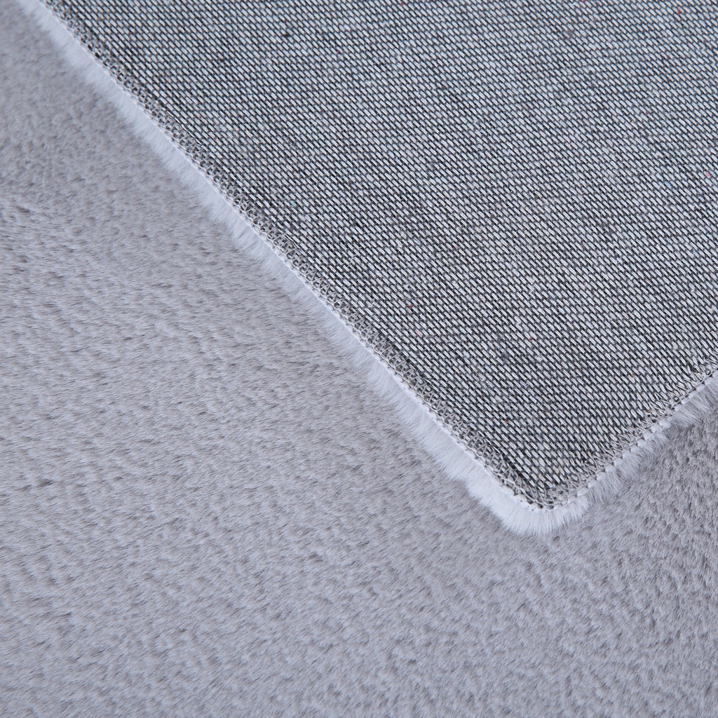 Pouffy 5100 Silver Kurzflor Teppich
