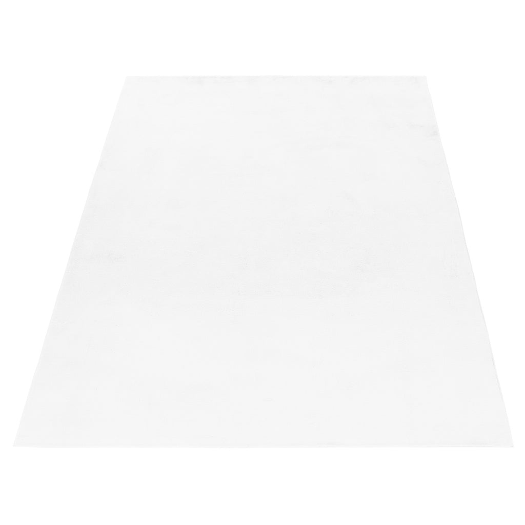 Pouffy 5100 White Kurzflor Teppich