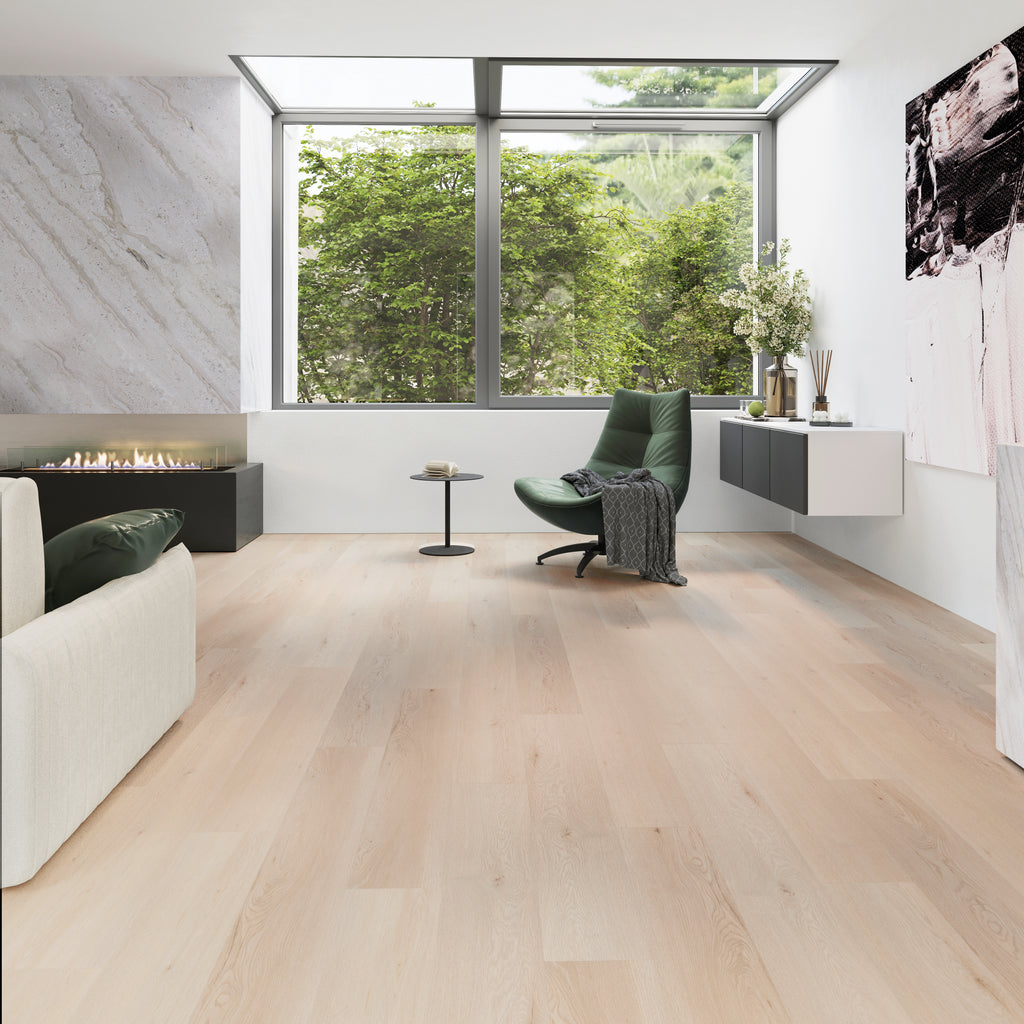 Solenta Eiche Perlmutt Klebevinyl – Raumbeispiel 1