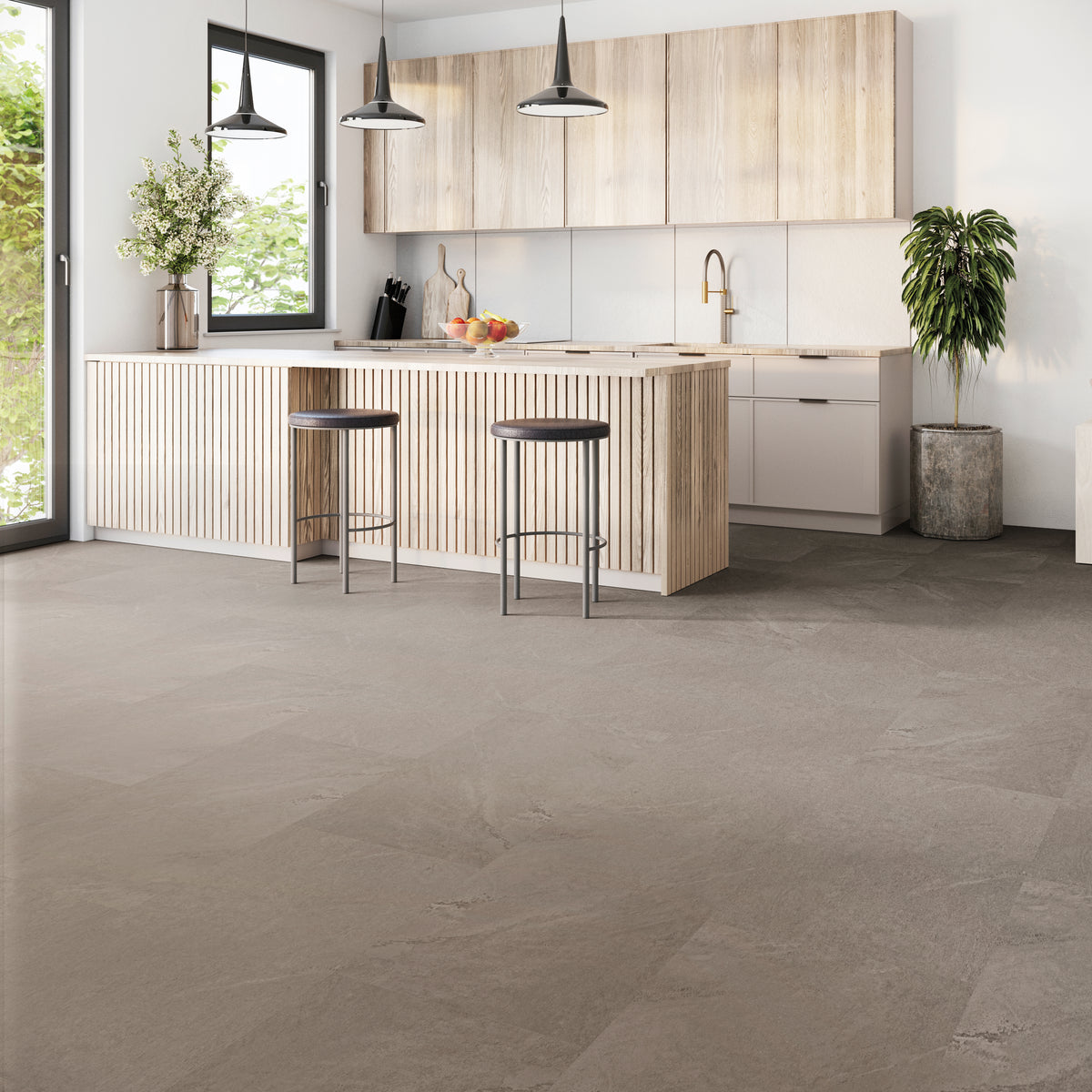 Odense Beton Classic Klickvinyl – Raumbeispiel 1