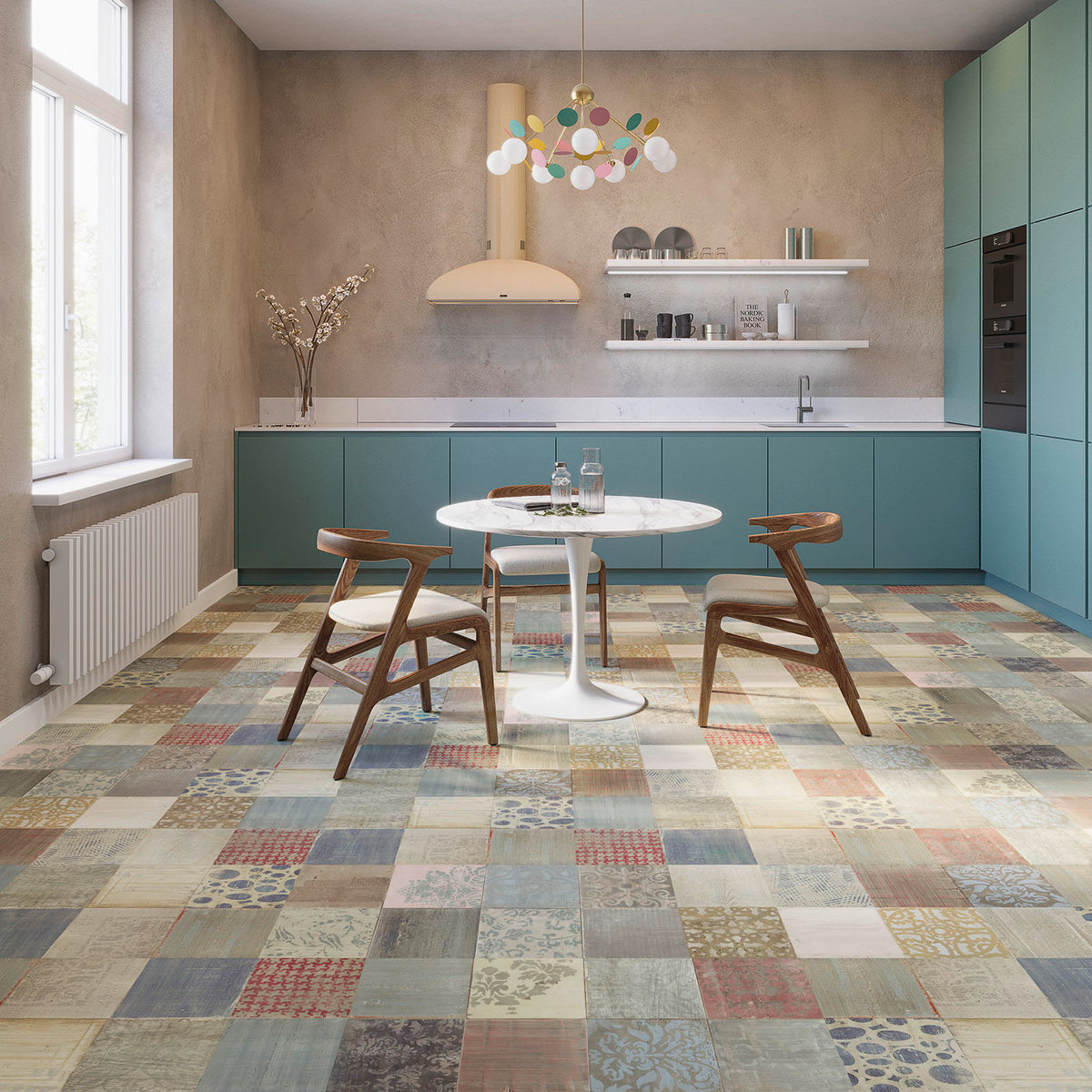 Dornova Ornament Mix Klebevinyl – Raumbeispiel 1