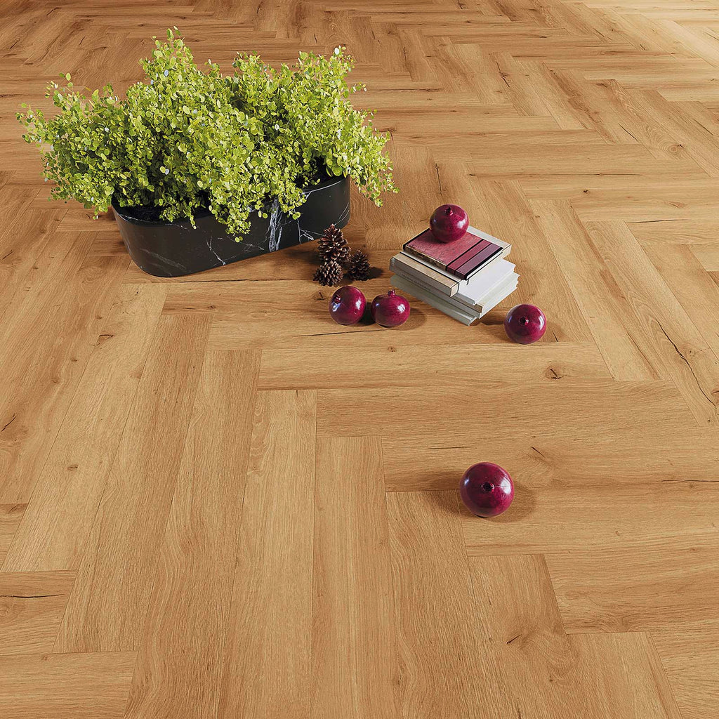 Nantes Eiche Chalet Fischgrät Klickvinyl – Detailansicht 2