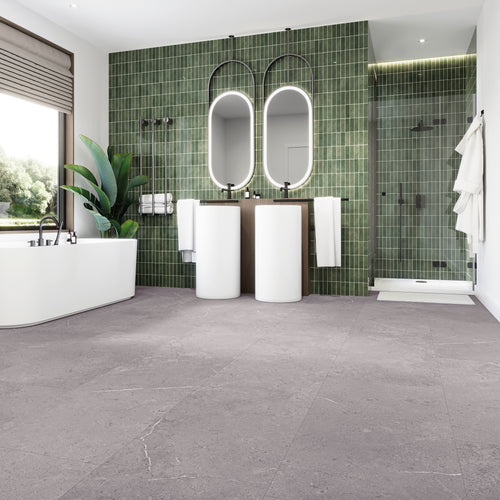 Alvora Marmor Grau Klebevinyl – Raumbeispiel 1