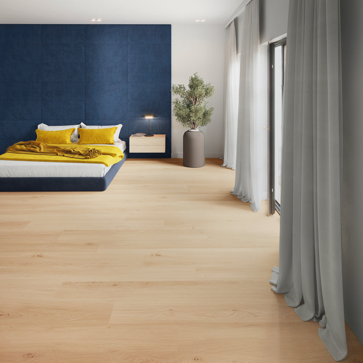 Amara Eiche Blond Klebevinyl – Raumbeispiel 1