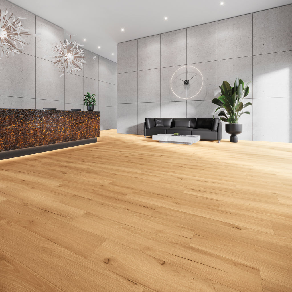 Amara Eiche Chalet Klebevinyl – Raumbeispiel 1