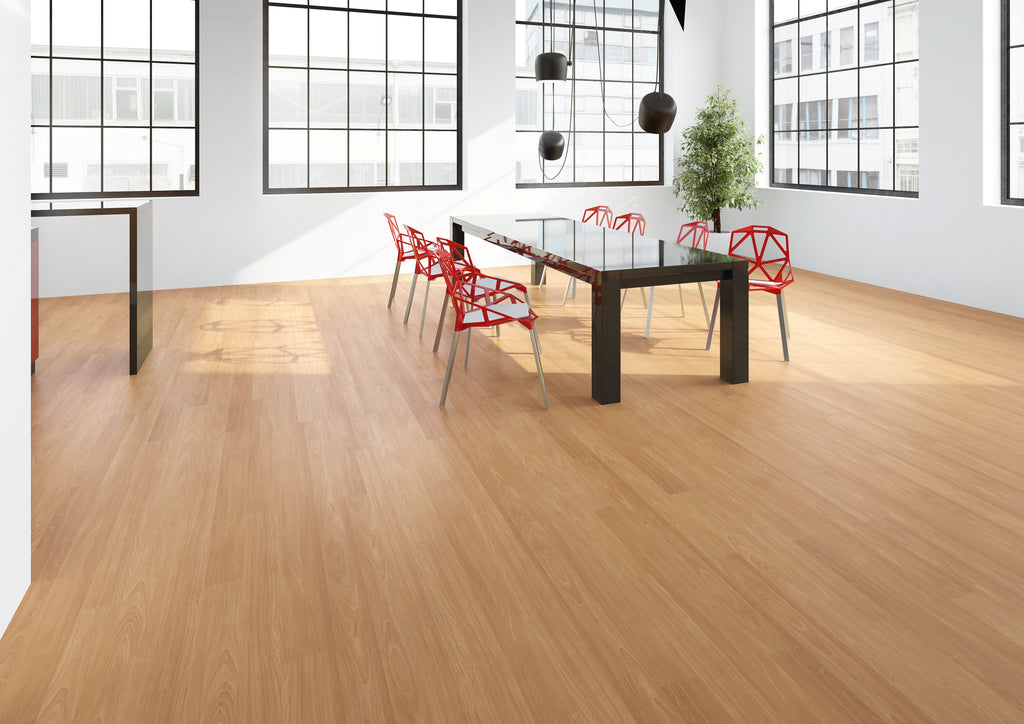 Solenta Buche Blond Klebevinyl – Raumbeispiel 1