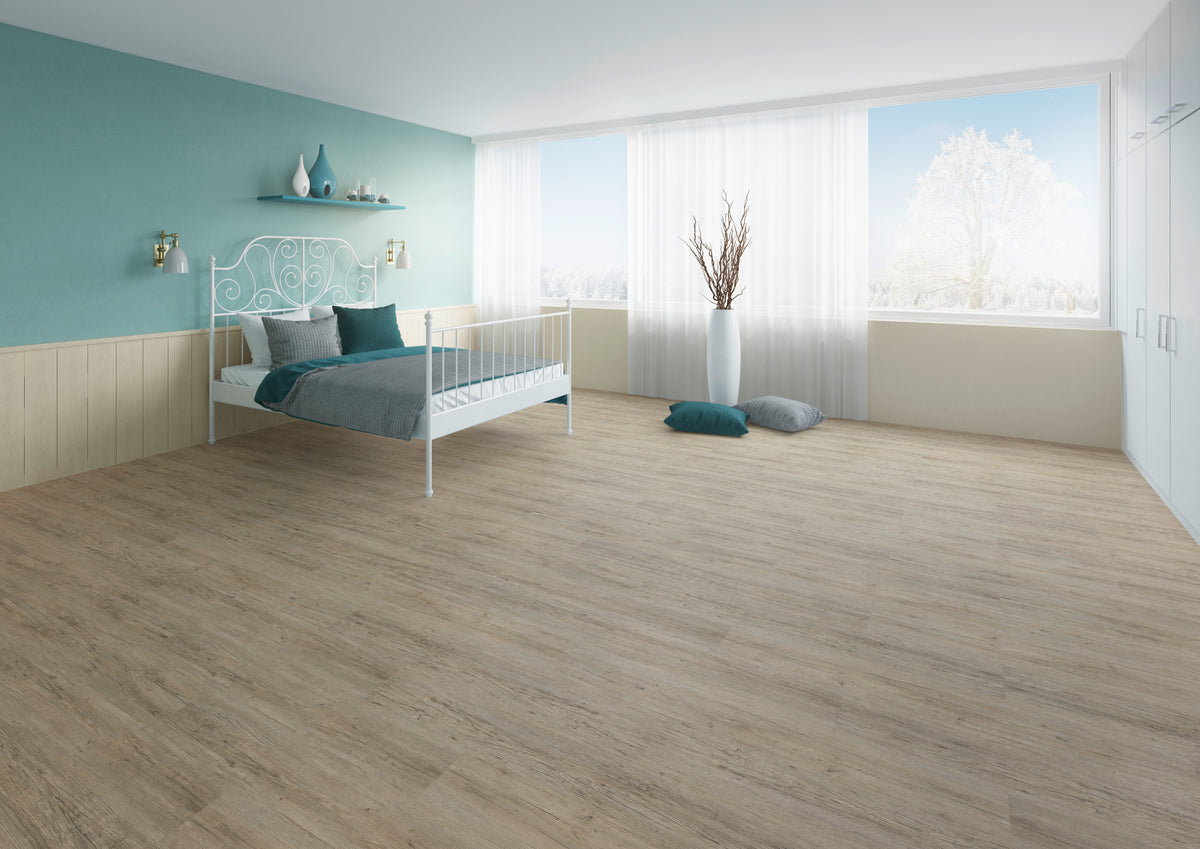 Odense Kiefer Grau Klickvinyl – Raumbeispiel 1