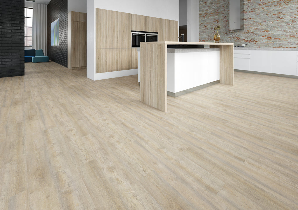 Solenta Eiche Weiß Limed Klebevinyl – Raumbeispiel 1