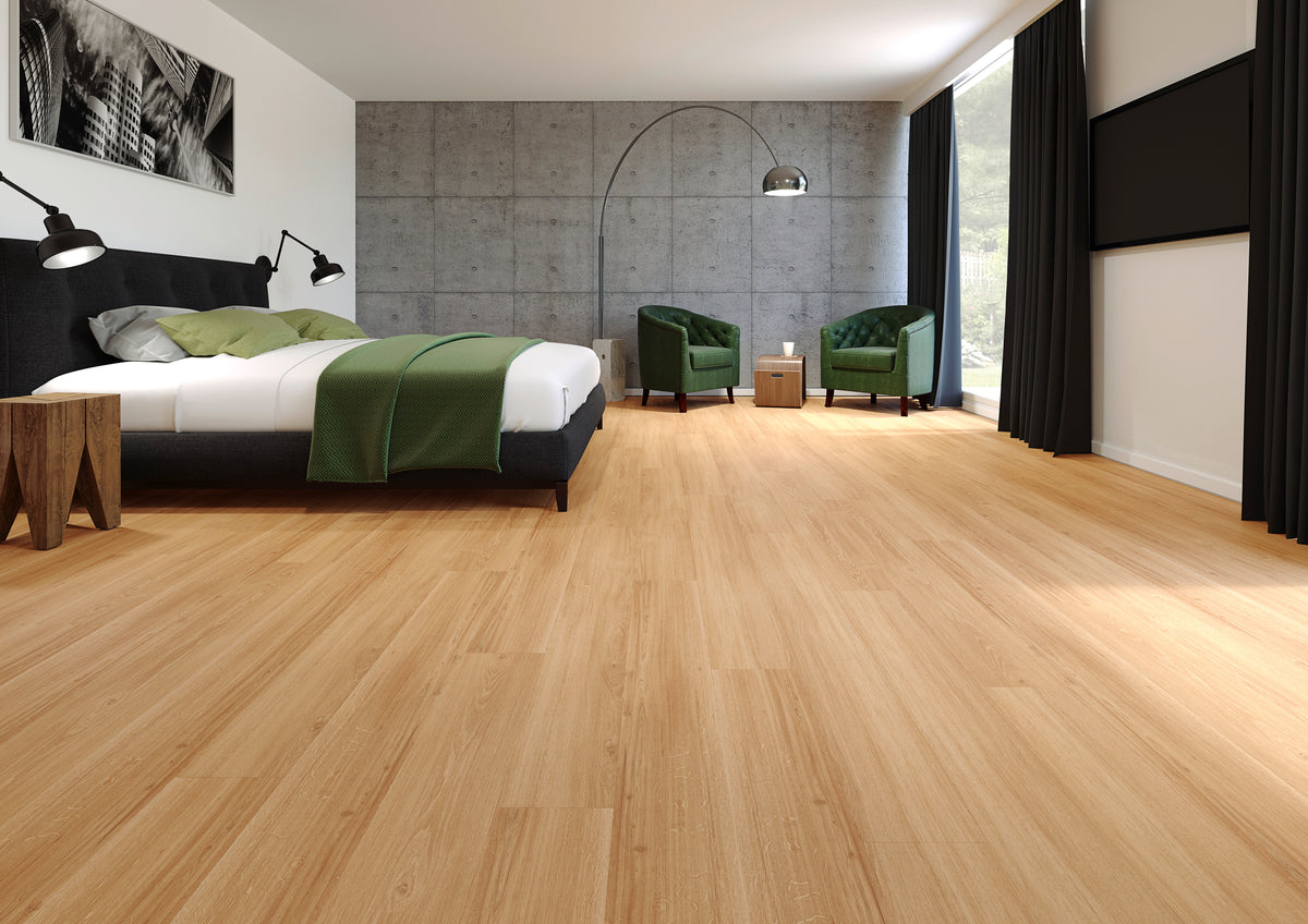 Dornova Eiche Hell Deluxe Klebevinyl – Raumbeispiel 2