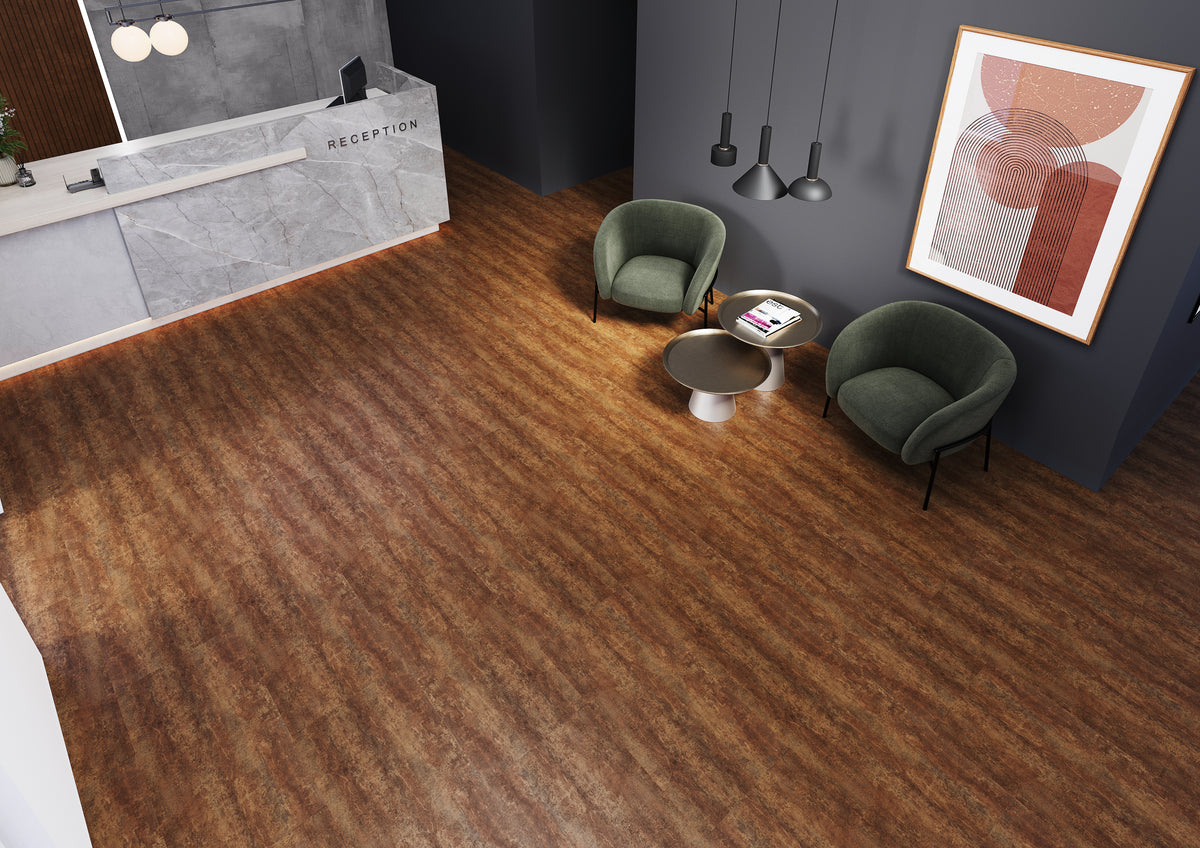 Dornova Metall Rost Klebevinyl – Raumbeispiel 3