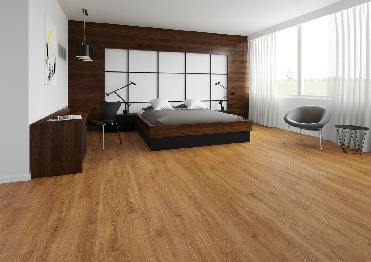 Dornova Eiche Honig Klebevinyl – Raumbeispiel 2
