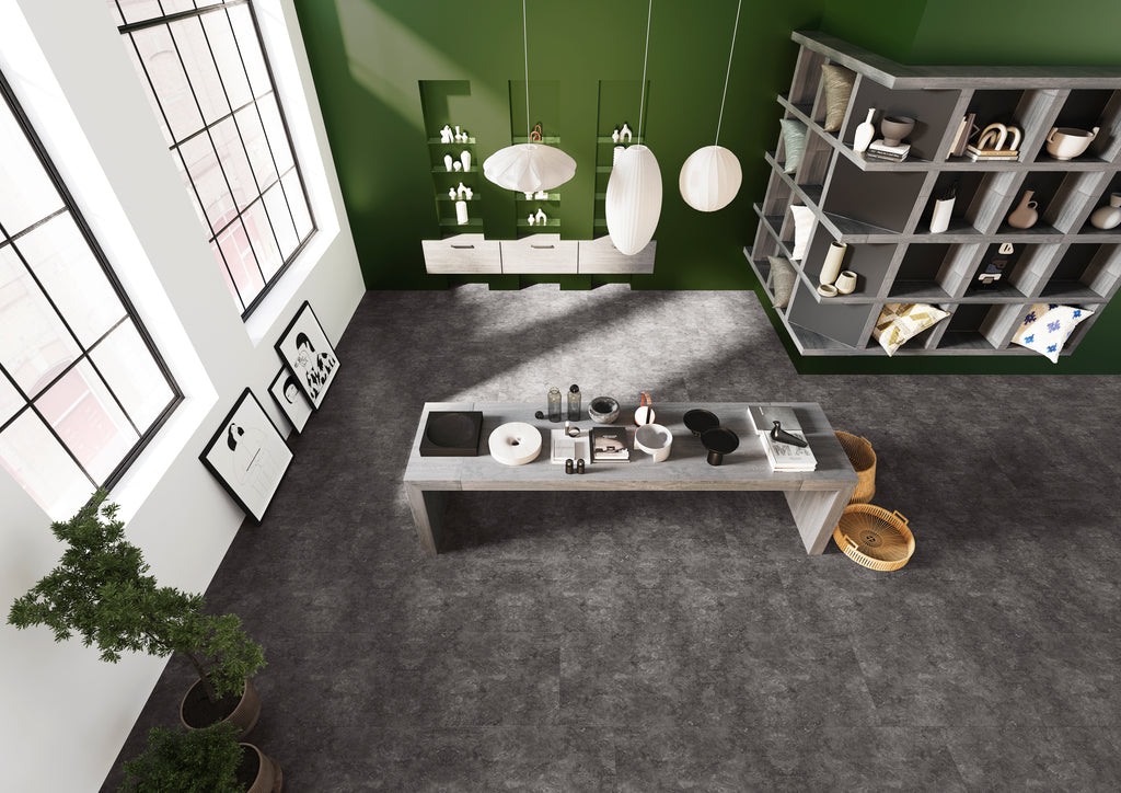 Dornova Schiefer Metallic Klebevinyl – Raumbeispiel 2