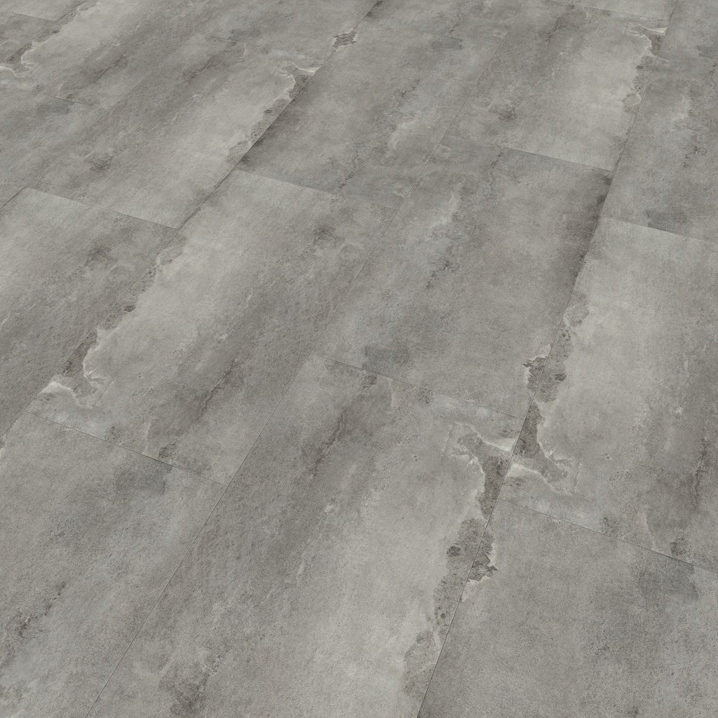 JAB Anstoetz Used Concrete Grey Klebevinyl – Raumbeispiel