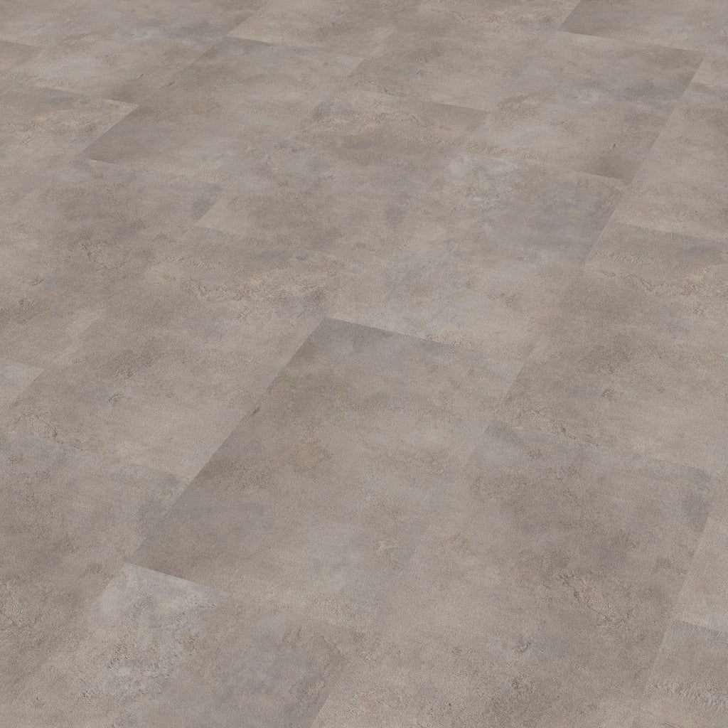 JAB Anstoetz Rough Sandstone Grey Klickvinyl – Raumbeispiel