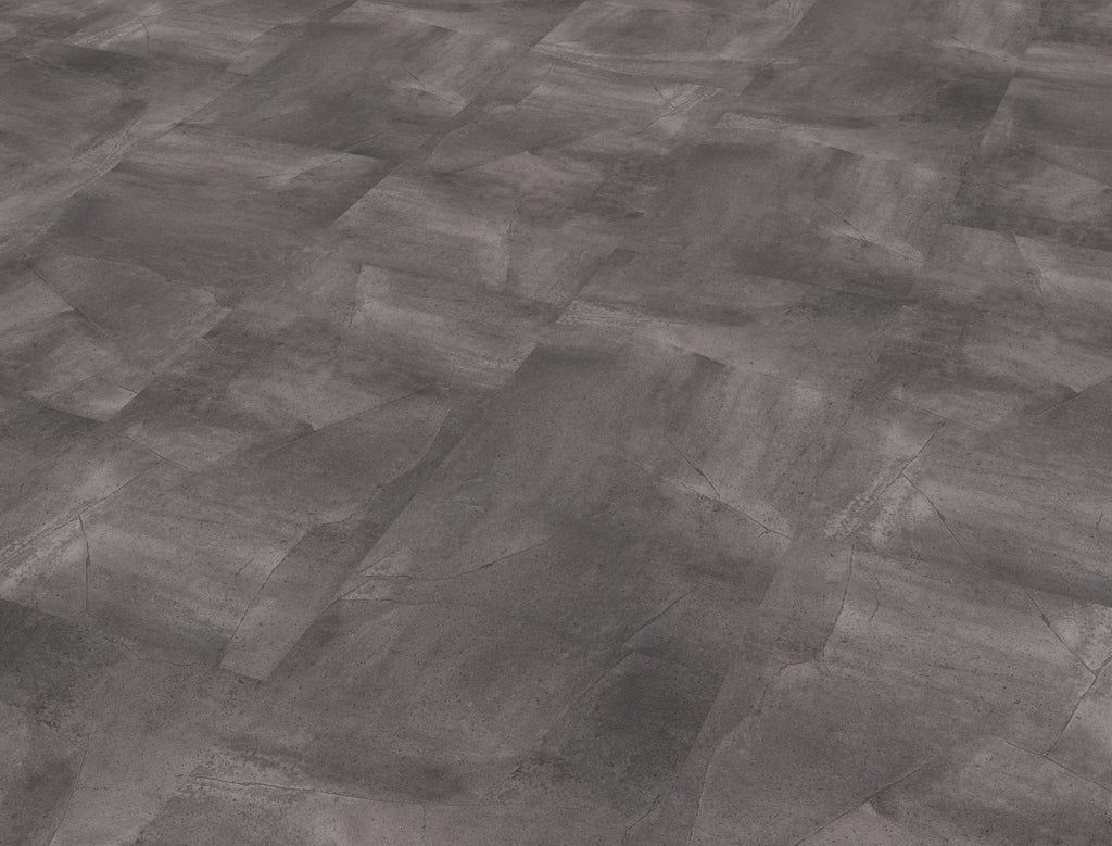 JAB Anstoetz Dark Concrete Klickvinyl – Raumbeispiel