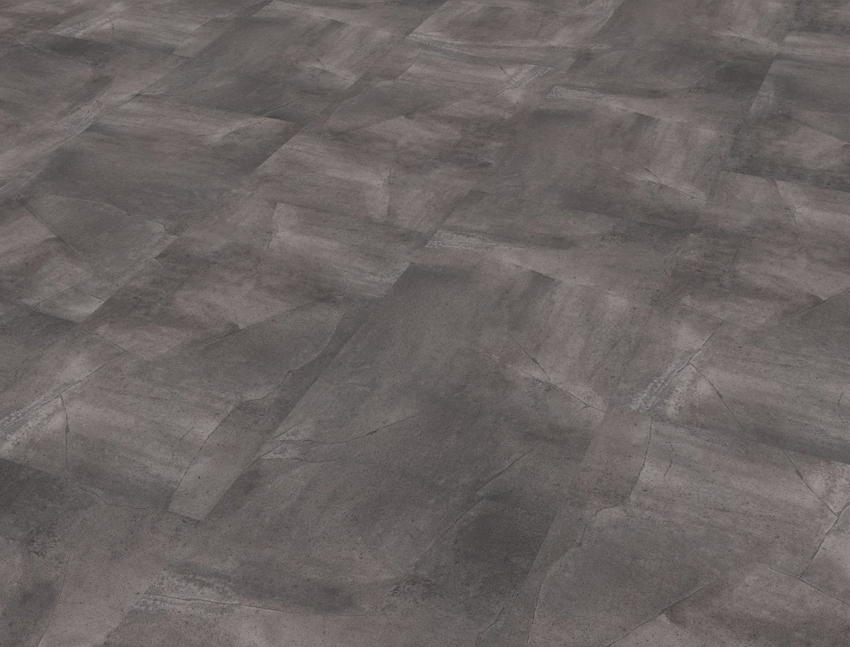 JAB Anstoetz Dark Concrete Klickvinyl – Raumbeispiel