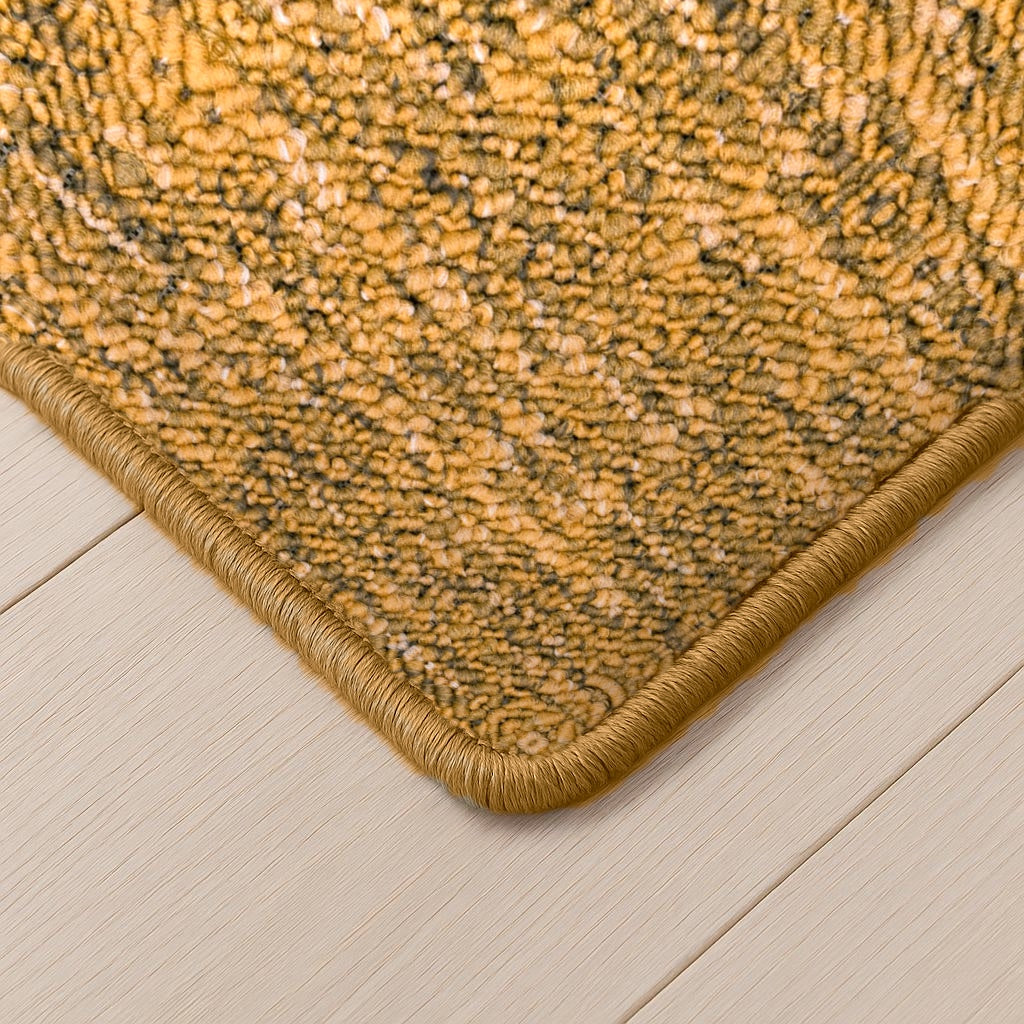 Altessa Teppich nach Maß | Farbe: Braun Dunkel | gekettelte Kante (Digital montiertes Beispielbild, Farbe kann abweichen)
