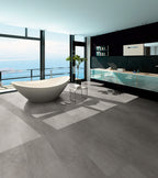 Arlesco Beton Hellgrau Klickvinyl – Raumbeispiel (Farbe kann abweichen)