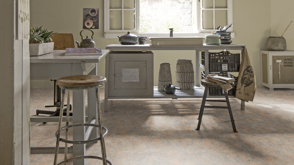 Fiora Linoleumboden 200cm | Farbe: Beige Grau | Raumbild 2 (Beispielbild, Farbe kann abweichen)