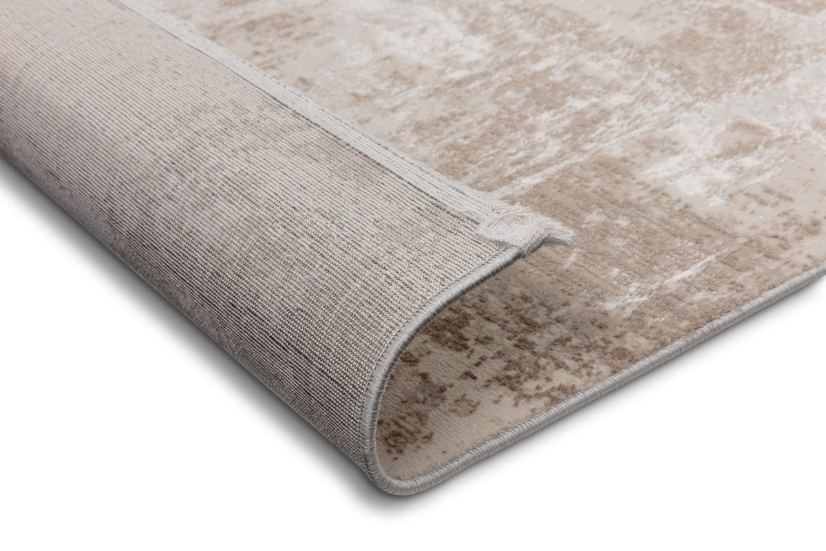 Barena Wohnteppich, Beige/Creme, Rückseite