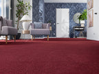 Bellagio Teppichboden | Farbe: Bordeaux (590) | Raumansicht (Beispielbild, Farbe kann abweichen)