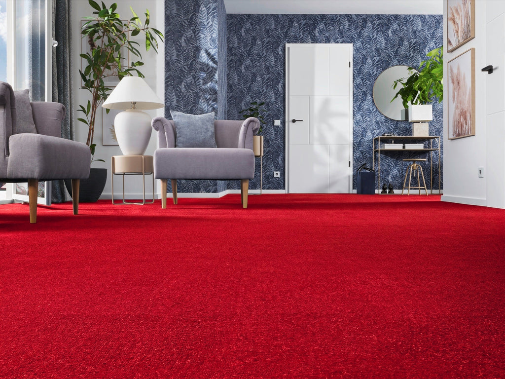 Bellagio Teppichboden | Farbe: Rot (570) | Raumansicht (Beispielbild, Farbe kann abweichen)