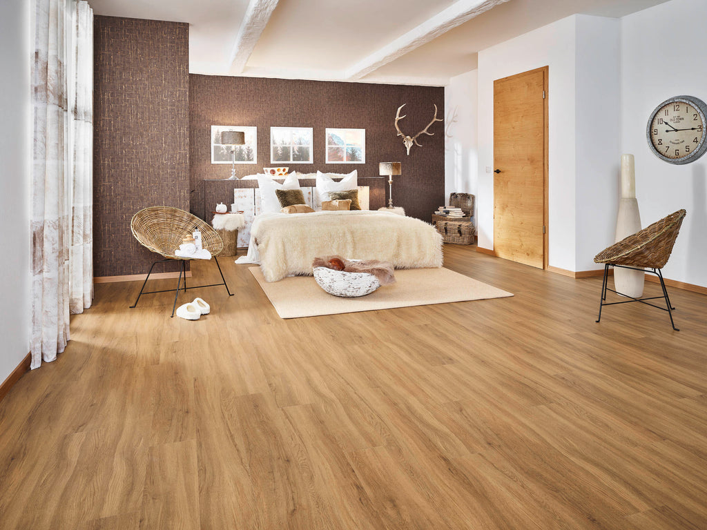 Solenta Eiche Rein Klebevinyl – Raumbeispiel 1