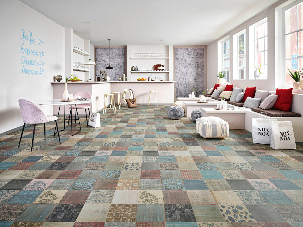 Dornova Ornament Mix Klebevinyl – Raumbeispiel 2