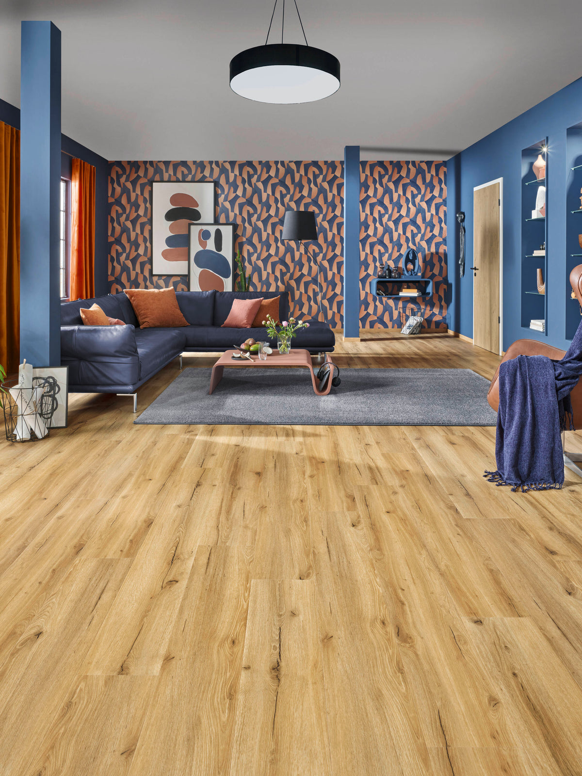 Turku Eiche Chalet Klickvinyl – Raumbeispiel 3