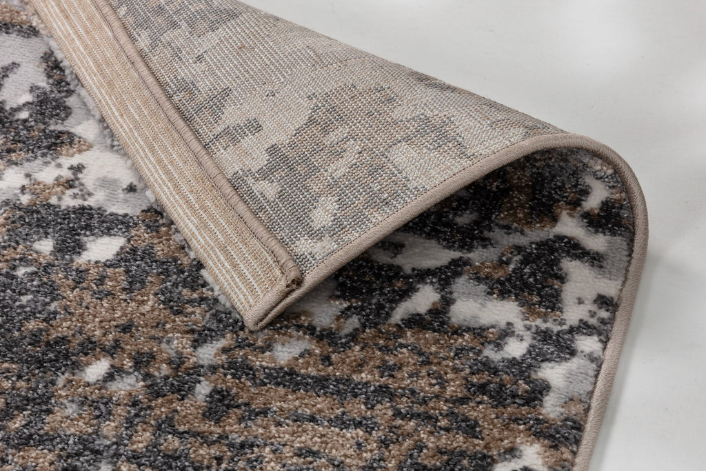 Brunella Wohnteppich, Braun/Grau, Detail