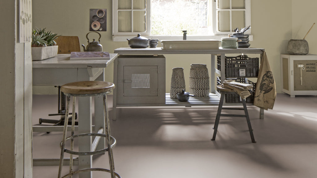 Kaneo Linoleumboden 200cm | Farbe: Taupe | Raumbild 2 (Beispielbild, Farbe kann abweichen)