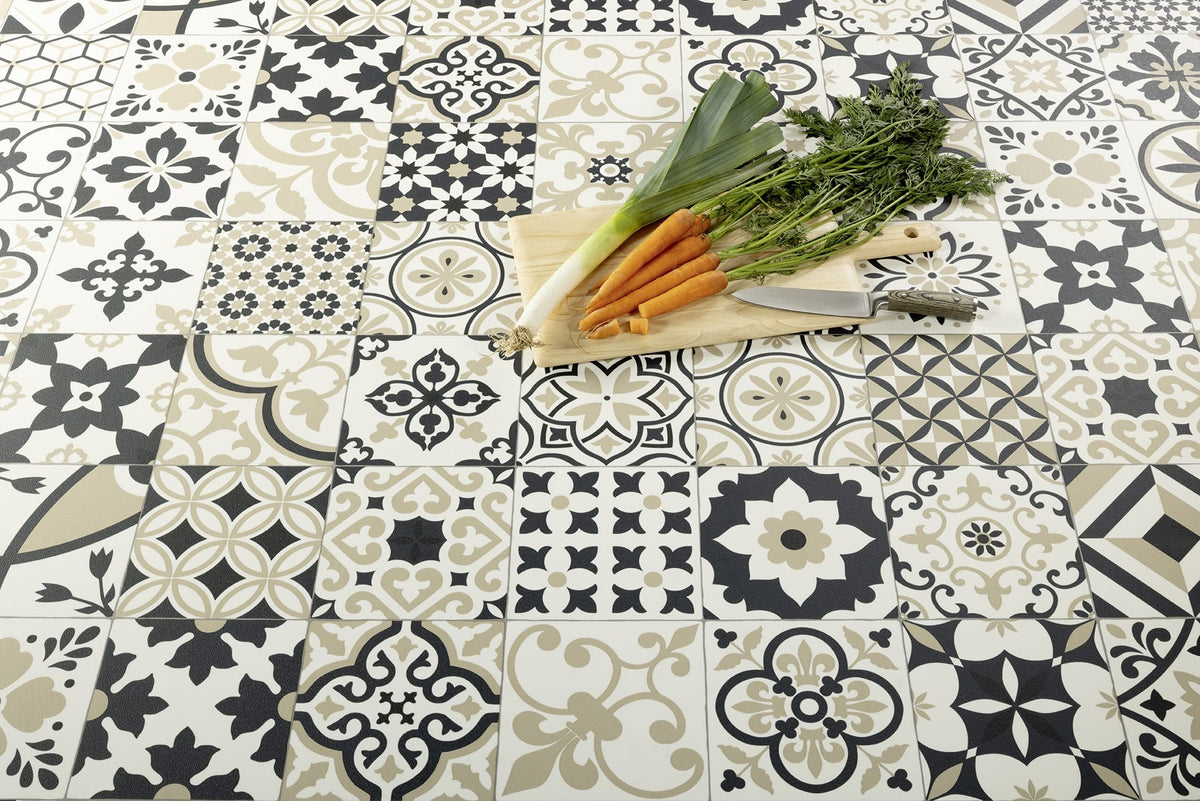 Corvana Zementfliese Beige – Detailansicht 1