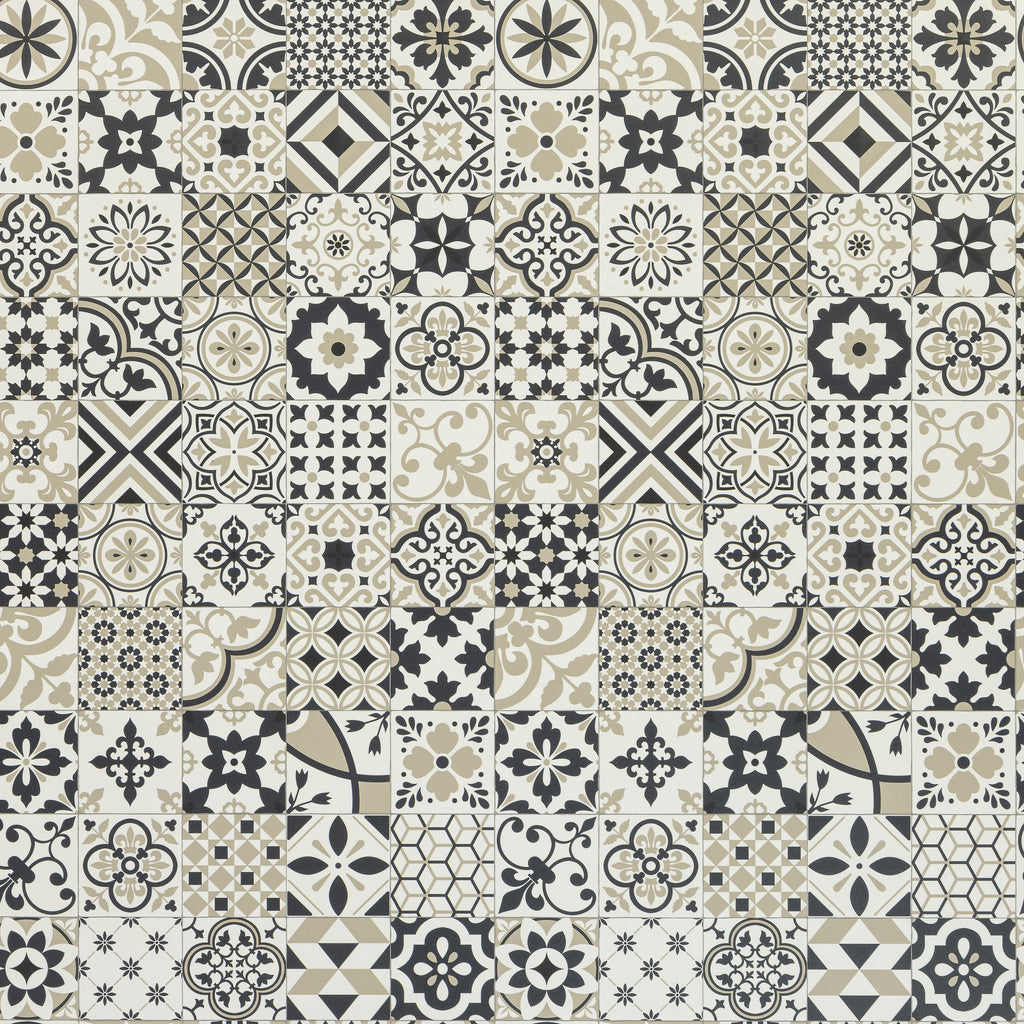 Corvana Zementfliese Beige – Vinylboden von der Rolle