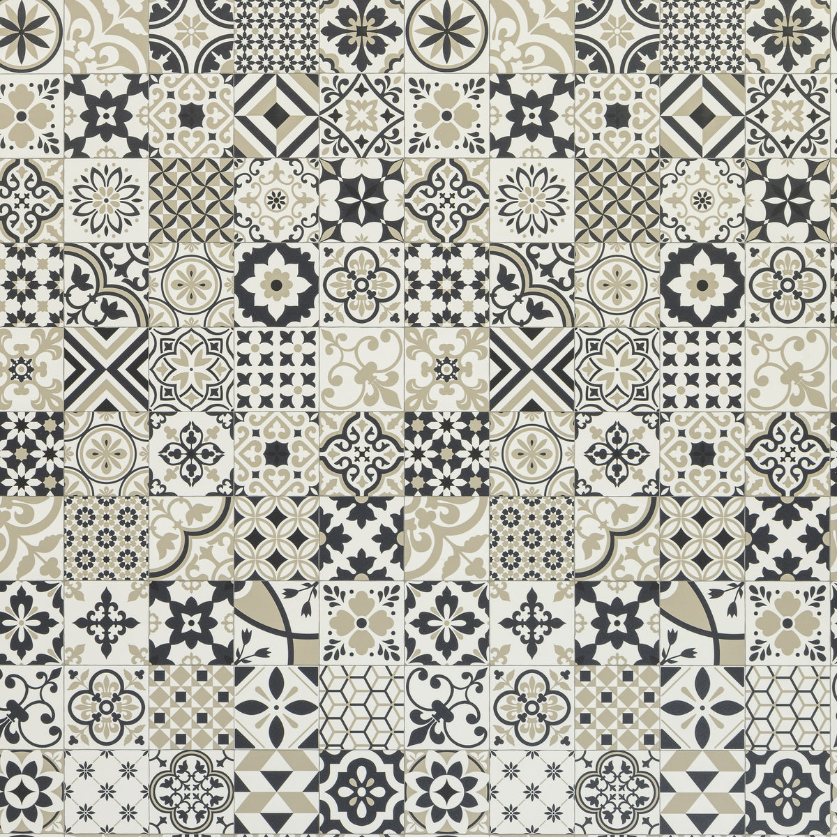 Corvana Zementfliese Beige – Vinylboden von der Rolle