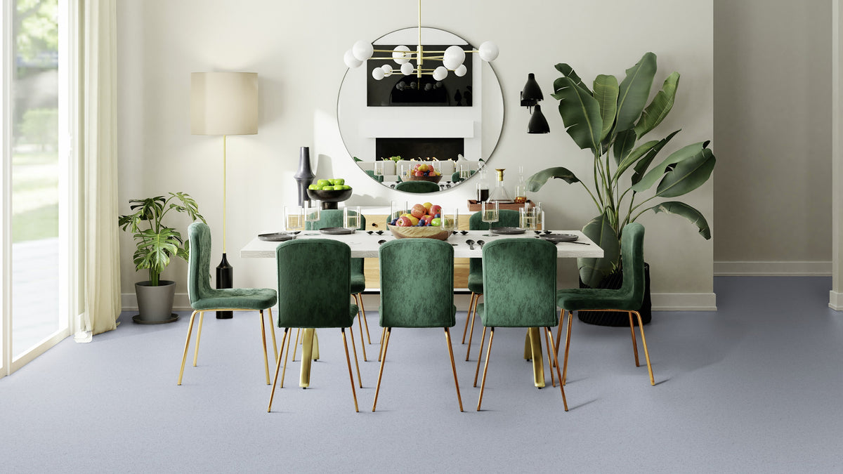 Lisvento R10 PVC-Boden homogen 200cm | Farbe: Mintgrau | Raumbild 2 (Beispielbild, Farbe kann abweichen)