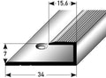 Einschubprofil 7 mm für Laminat Alu eloxiert, gebohrt