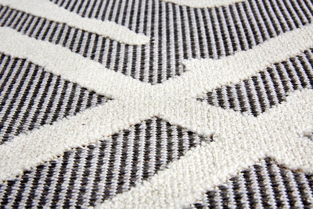 Ethelia Wohnteppich, Grau/Weiß, Detail 3