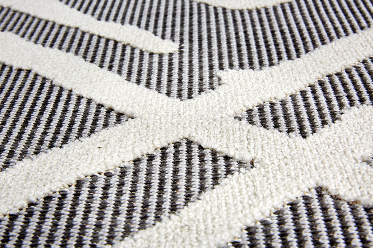 Ethelia Wohnteppich, Grau/Weiß, Detail 3
