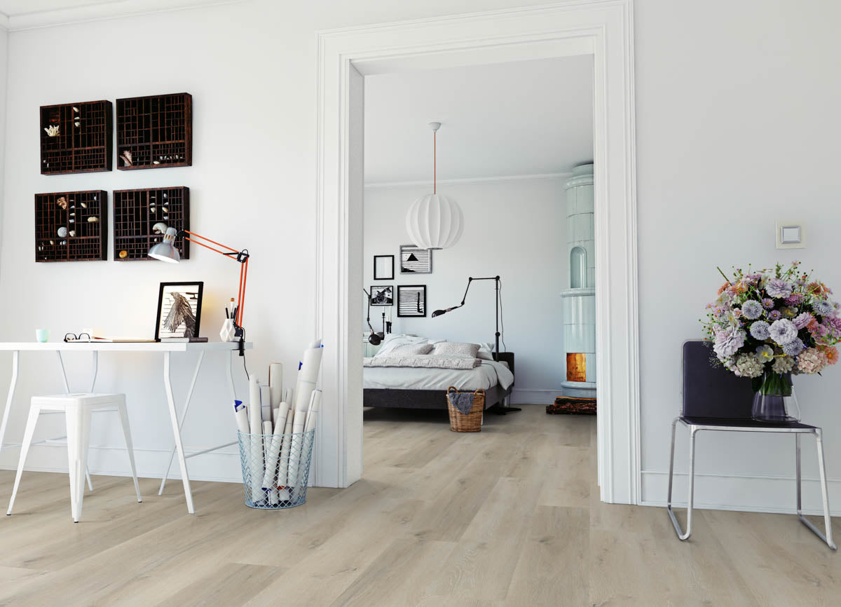 Falvereso Eiche Weißbeige Klebevinyl – Raumbeispiel 2