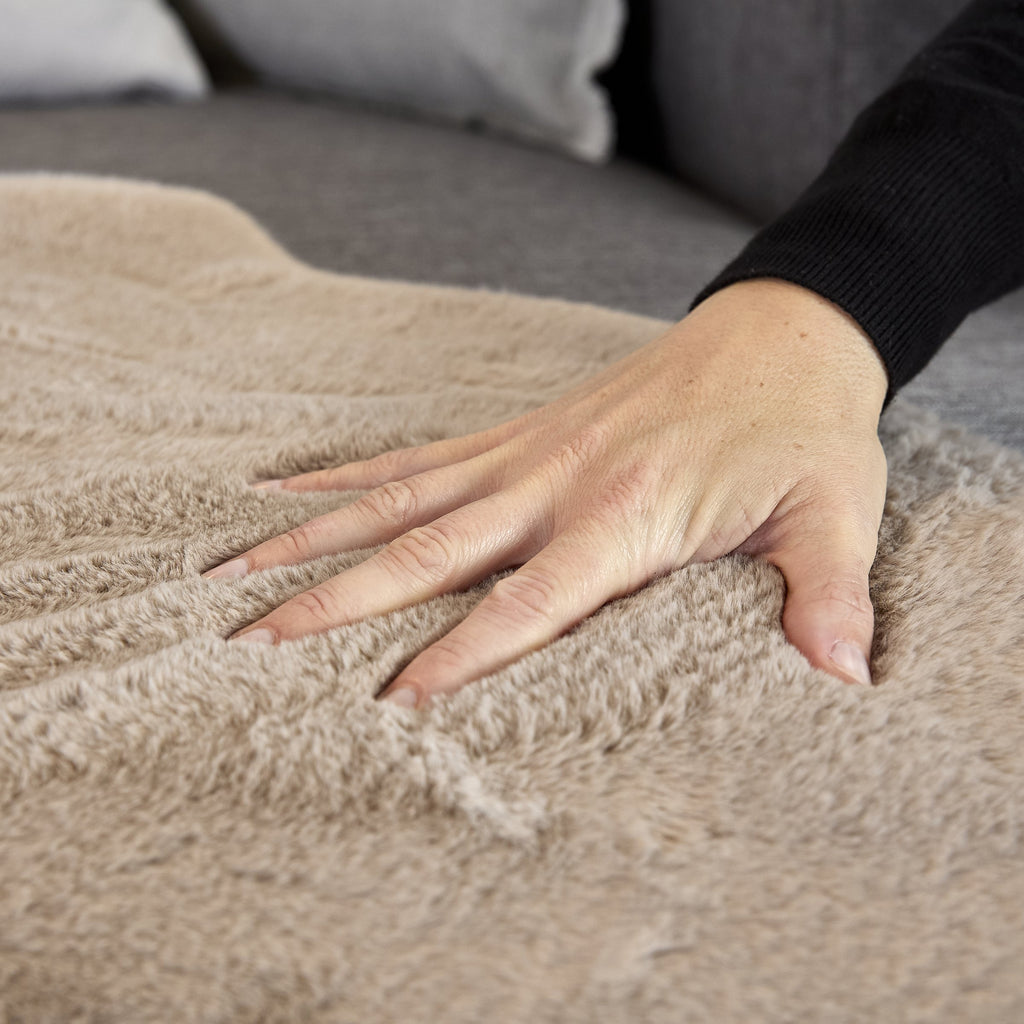 Fellara Dekofell, Beige, Nahaufnahme des Flors